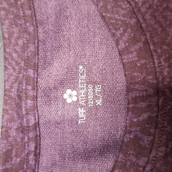 Tuff Athletics purple snake skin print long sleeve wrap hem top, size XL - Picture 7 of 9